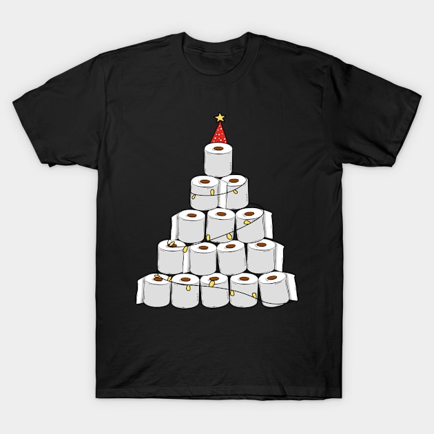 2020 X-mas Design with a Toilet Paper Christmas Tree T-Shirt by ErdnussbutterToast